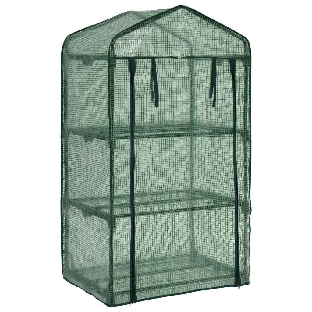 3-Stufiges Mini-Gewächshaus 69 X 49 X 125 Cm