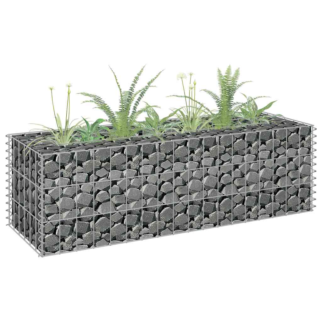 Gabionen-Hochbeet Verzinkter Stahl 450×30×60 Cm