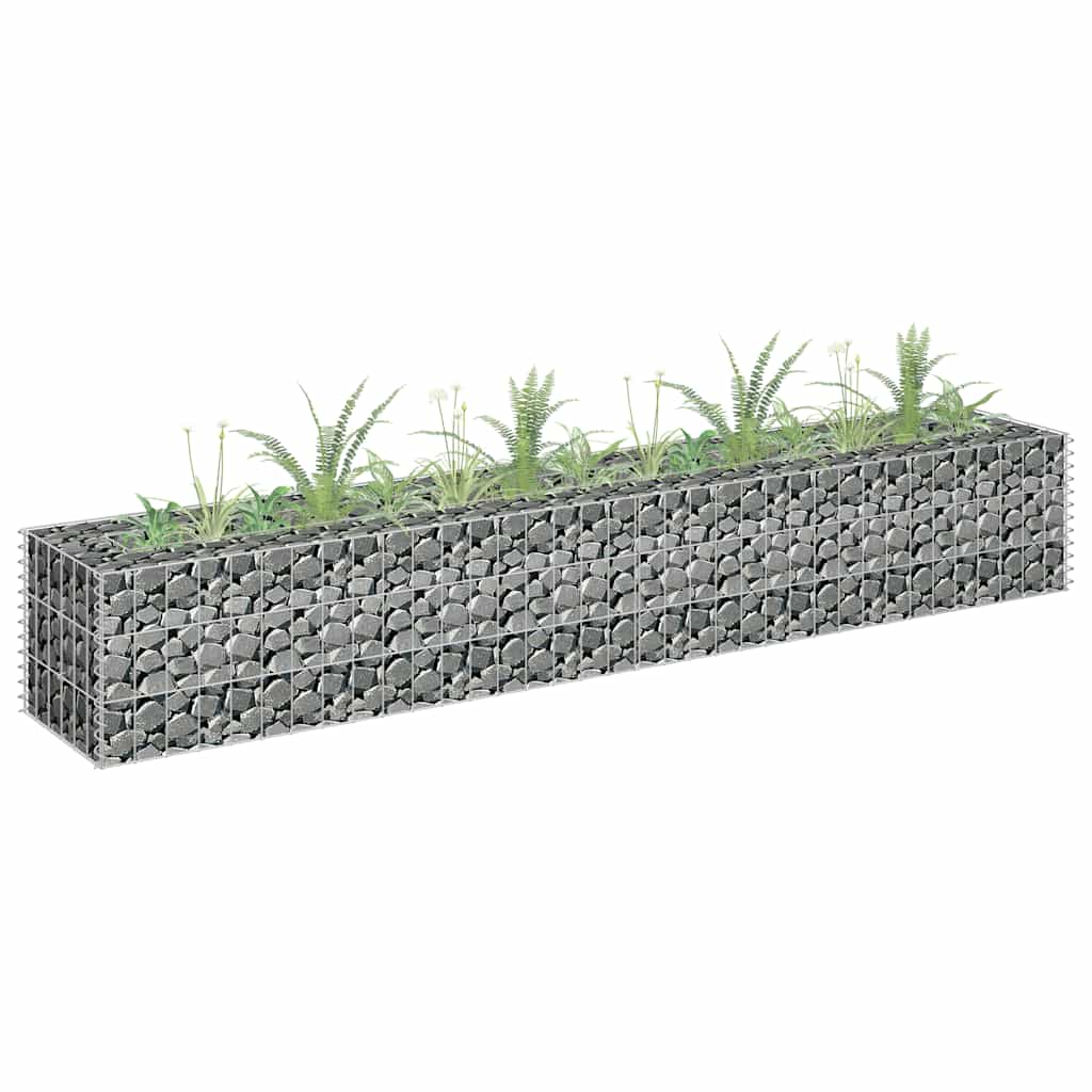 Gabionen-Hochbeet Verzinkter Stahl 450×30×60 Cm