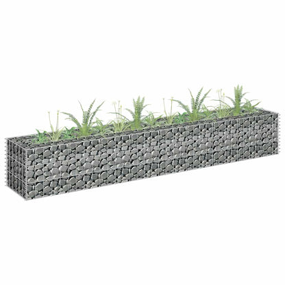 Gabionen-Hochbeet Verzinkter Stahl 450×30×60 Cm