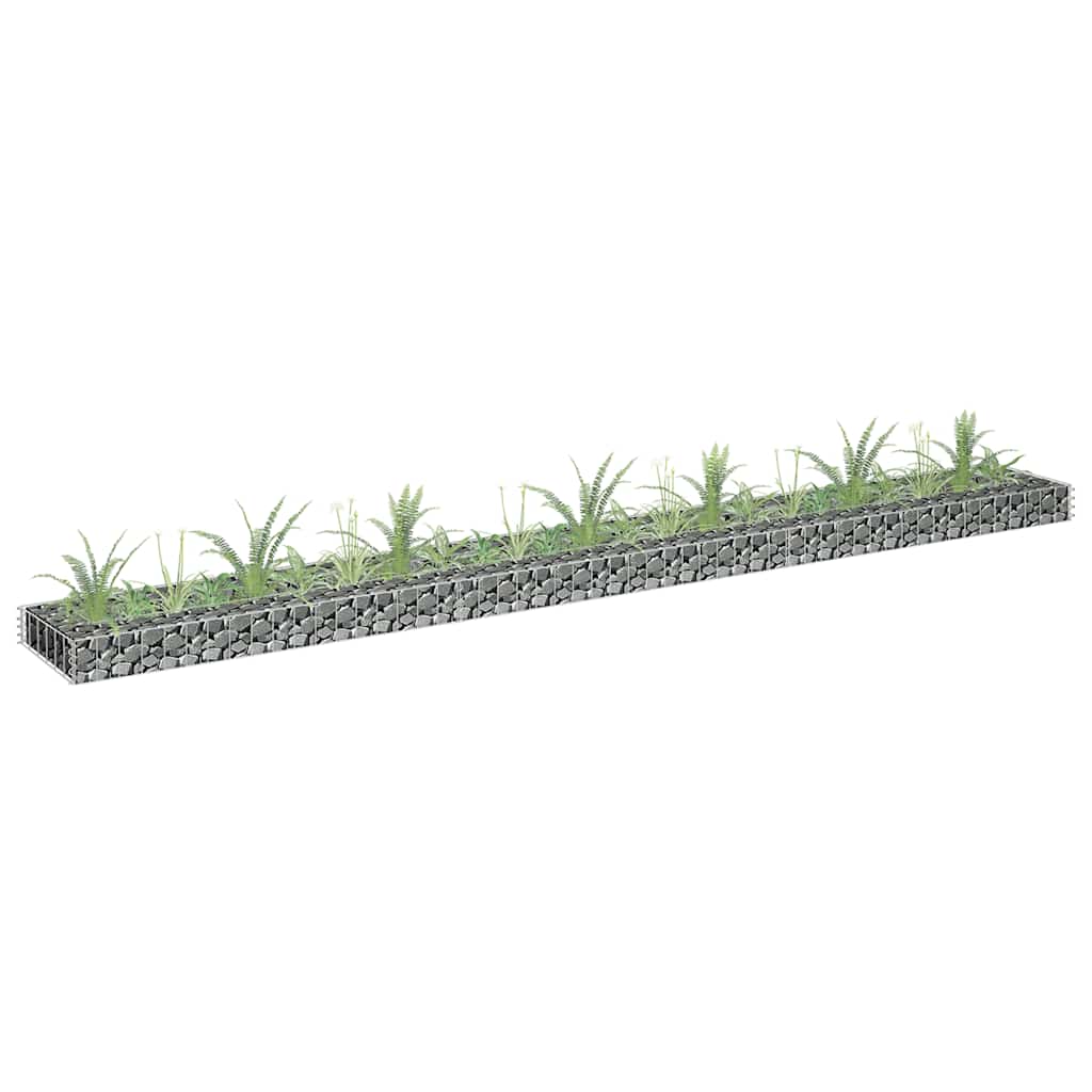 Gabionen-Hochbeet Verzinkter Stahl 450×30×60 Cm