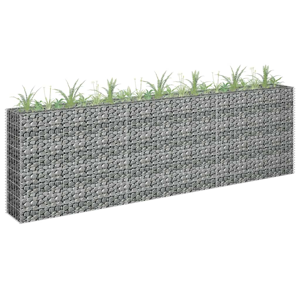 Gabionen-Hochbeet Verzinkter Stahl 450×30×60 Cm