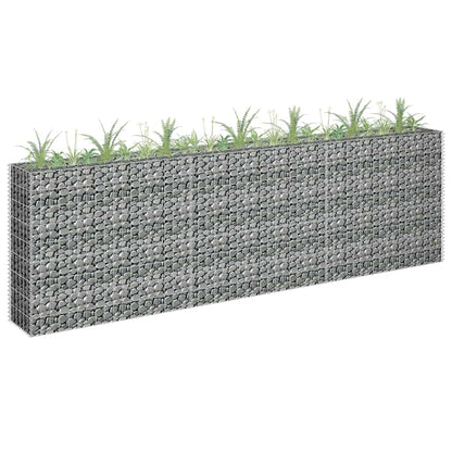 Gabionen-Hochbeet Verzinkter Stahl 450×30×60 Cm