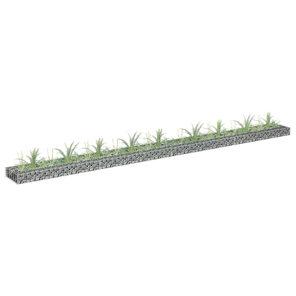 Gabionen-Hochbeet Verzinkter Stahl 450×30×60 Cm