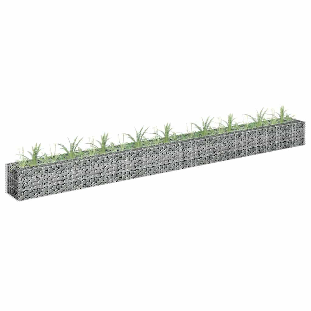 Gabionen-Hochbeet Verzinkter Stahl 450×30×60 Cm
