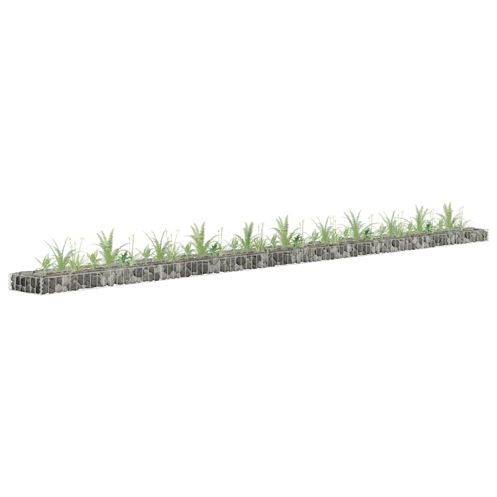 Gabionen-Hochbeet Verzinkter Stahl 450×30×60 Cm