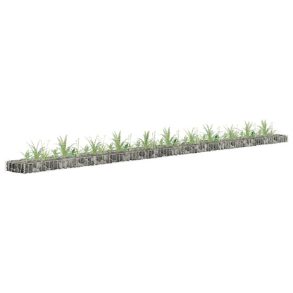 Gabionen-Hochbeet Verzinkter Stahl 450×30×60 Cm