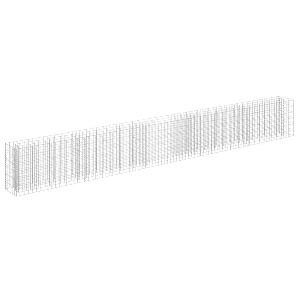 Gabionen-Hochbeet Verzinkter Stahl 450×30×60 Cm