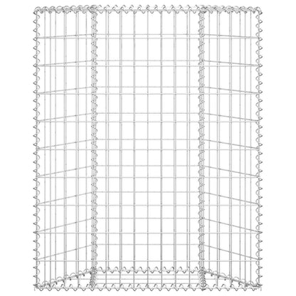 Gabionen-Hochbeet Trapezform Verzinkter Stahl