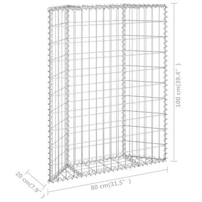 Gabionen-Hochbeet Trapezform Verzinkter Stahl
