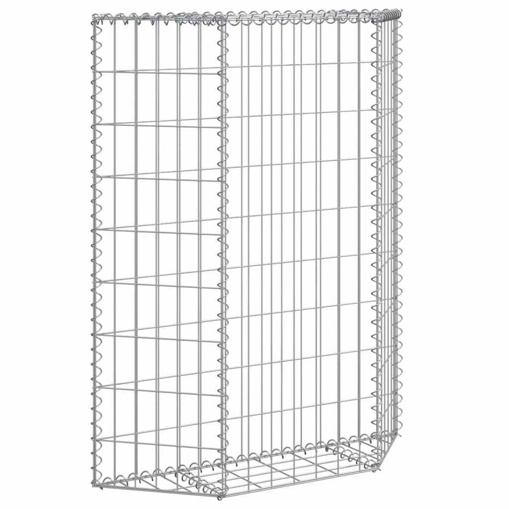 Gabionen-Hochbeet Trapezform Verzinkter Stahl
