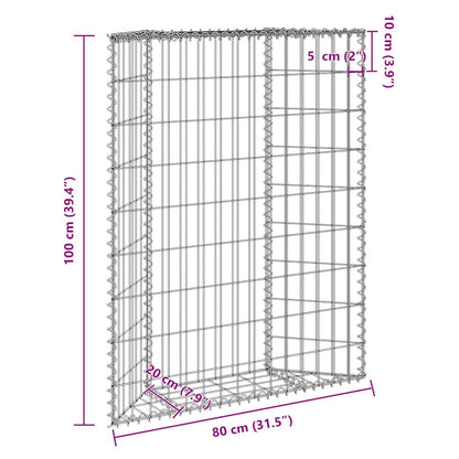 Gabionen-Hochbeet Trapezform Verzinkter Stahl