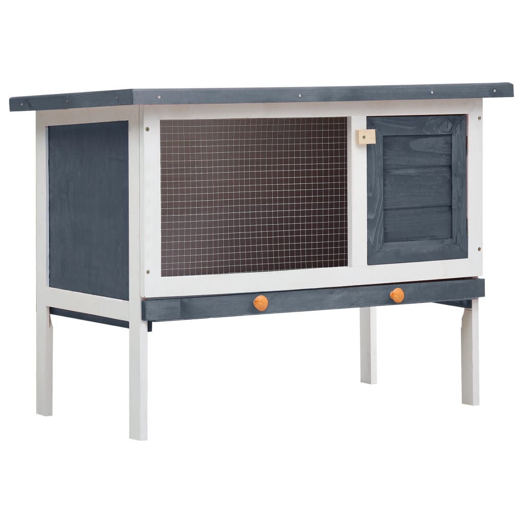 Kaninchenstall 1 Ebene Holz
