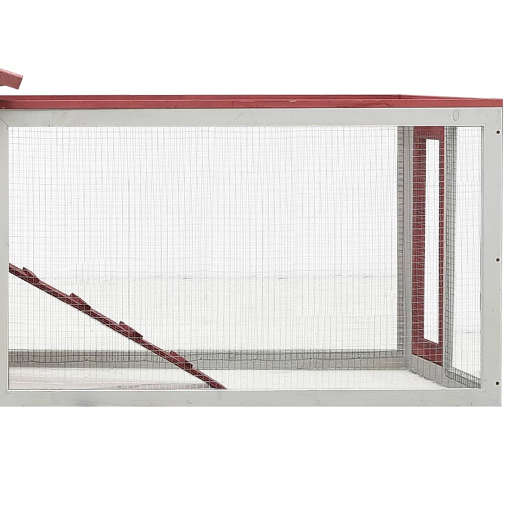 Kaninchenstall 310X70X87 Cm Kiefer & Tanne Massivholz