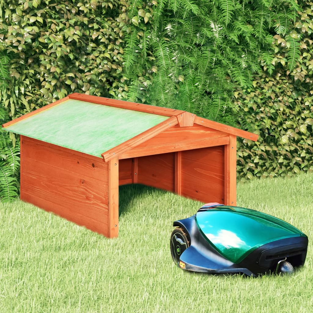 Roboter-Rasenmäher Garage 72X87X50 Cm Weiß Tannenholz