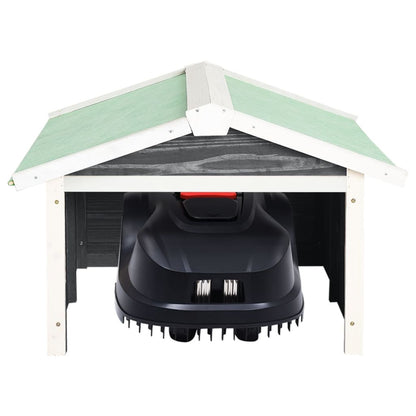 Roboter-Rasenmäher Garage 72X87X50 Cm Weiß Tannenholz