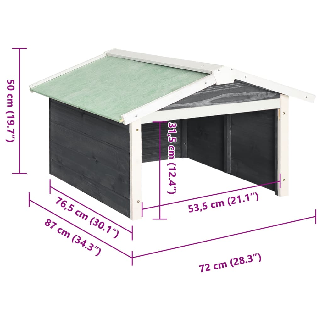 Roboter-Rasenmäher Garage 72X87X50 Cm Weiß Tannenholz