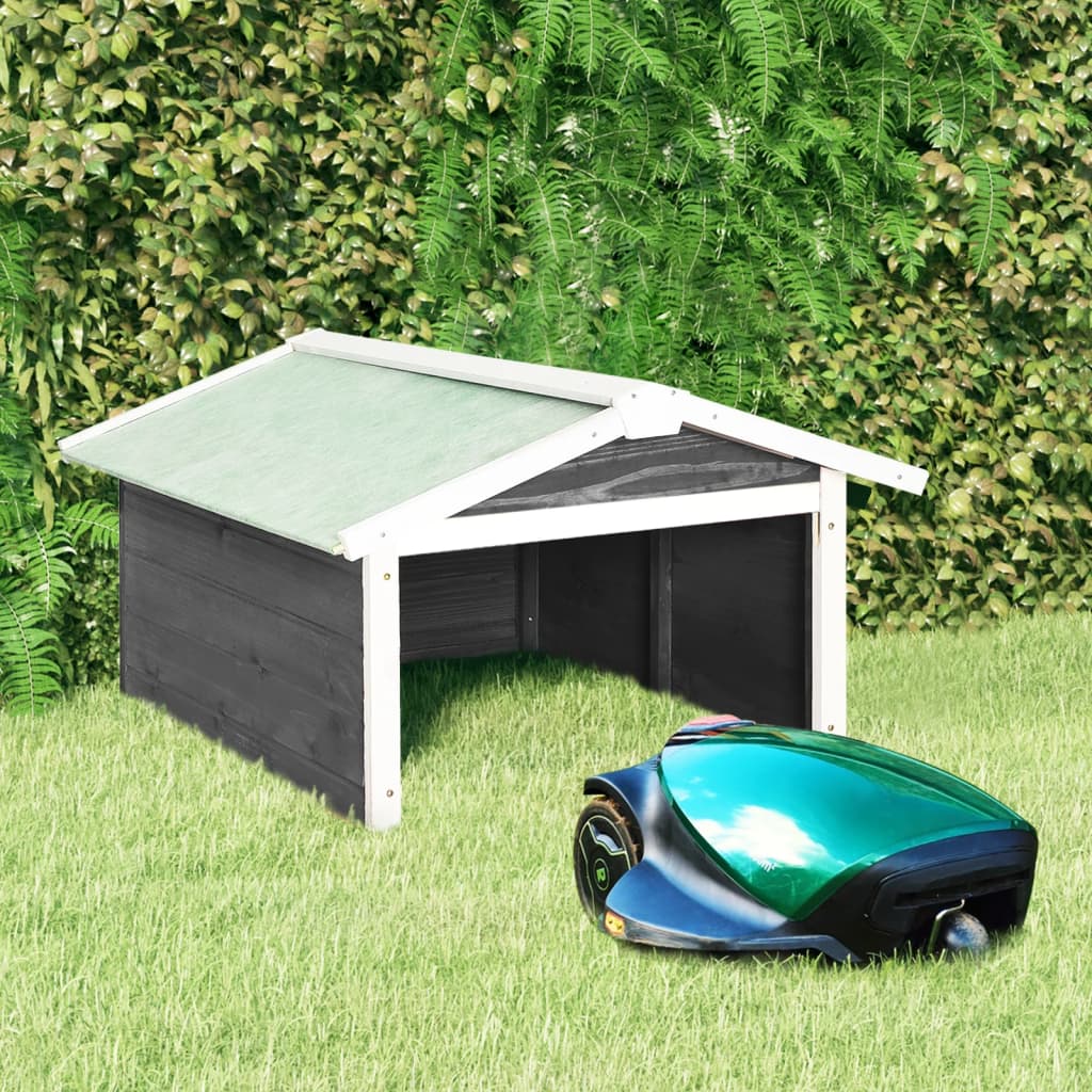 Roboter-Rasenmäher Garage 72X87X50 Cm Weiß Tannenholz