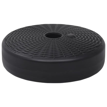 Sonnenschirmständer Sand/Wasser 24 L Schwarz