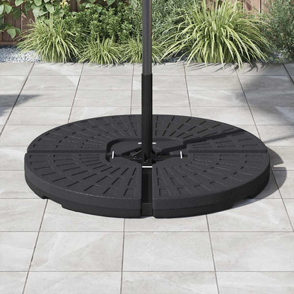 Sonnenschirmständer Fächerförmig 4 Stk. Schwarz Schwarz