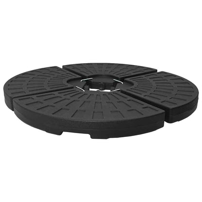 Sonnenschirmständer Fächerförmig 4 Stk. Schwarz Schwarz