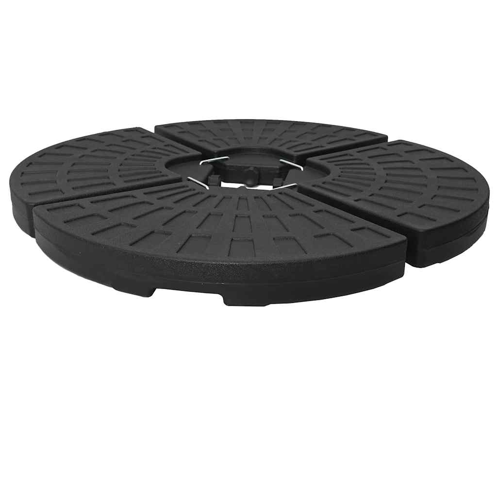 Sonnenschirmständer Fächerförmig 4 Stk. Schwarz Schwarz