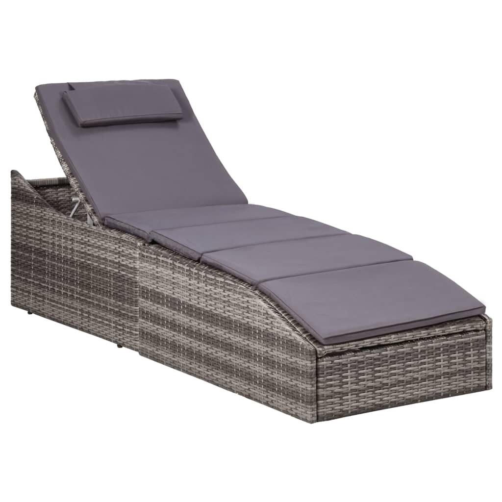 Sonnenliege Mit Auflage Poly Rattan