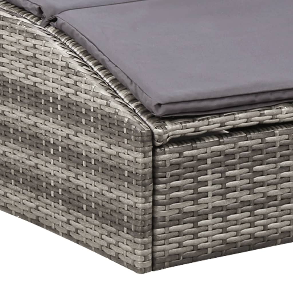 Sonnenliege Mit Auflage Poly Rattan