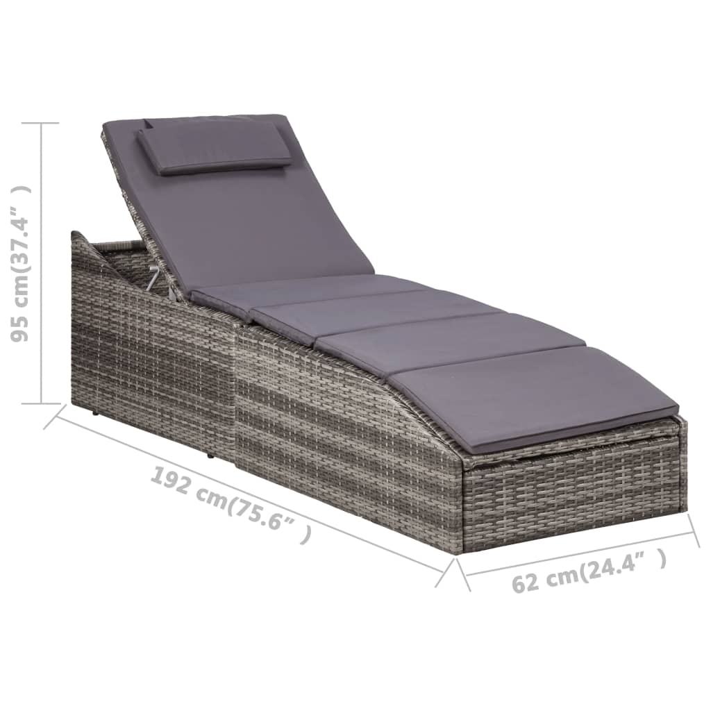 Sonnenliege Mit Auflage Poly Rattan