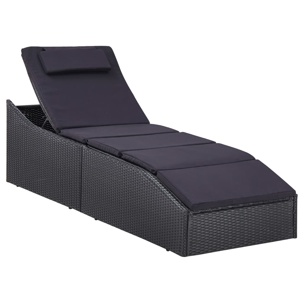 Sonnenliege Mit Auflage Poly Rattan