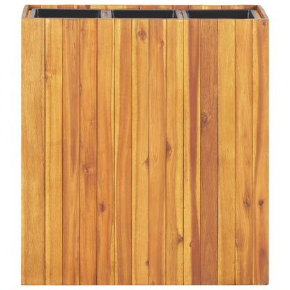 Garten-Hochbeet Mit 3 Töpfen Massivholz Akazie