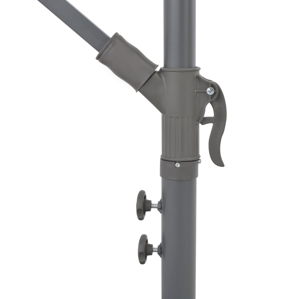 Ampelschirm Mit Aluminium-Mast 300 Cm Schwarz