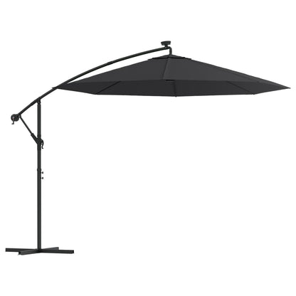 Ampelschirm Mit Led-Beleuchtung Und Stahl-Mast 300 Cm