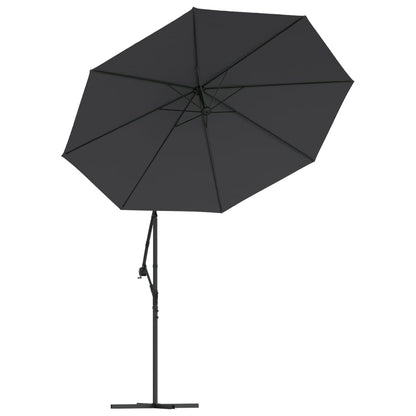 Ampelschirm Mit Led-Beleuchtung Und Stahl-Mast 300 Cm