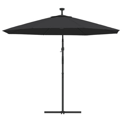 Ampelschirm Mit Led-Beleuchtung Und Stahl-Mast 300 Cm
