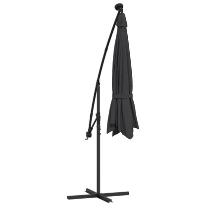 Ampelschirm Mit Led-Beleuchtung Und Stahl-Mast 300 Cm
