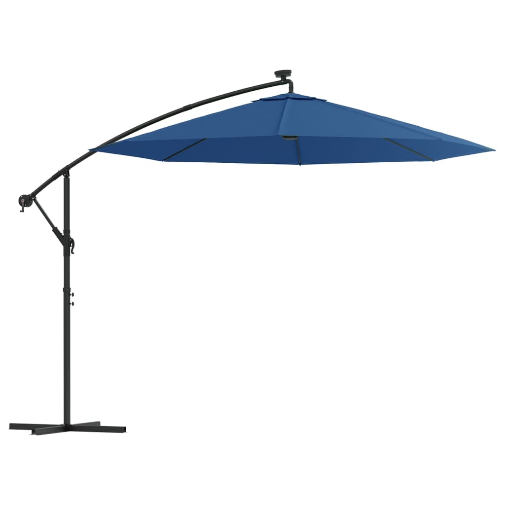 Ampelschirm Mit Led-Beleuchtung Und Stahl-Mast 300 Cm