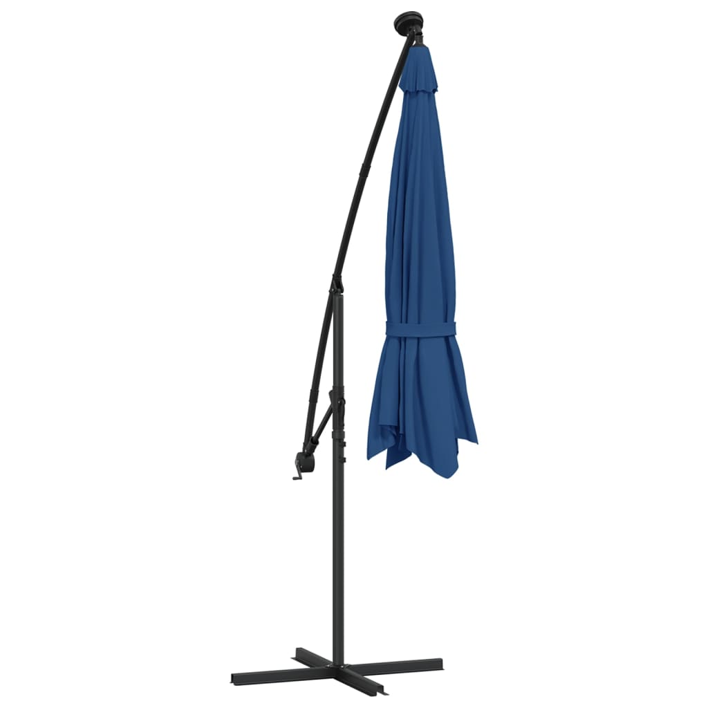 Ampelschirm Mit Led-Beleuchtung Und Stahl-Mast 300 Cm