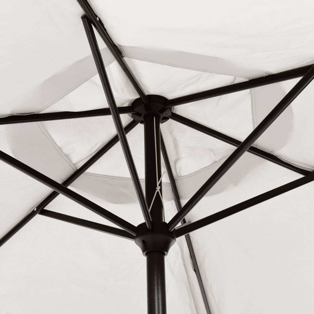 Sonnenschirm Sandweiß 200 X 224 Cm Aluminium
