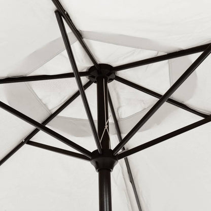 Sonnenschirm Sandweiß 200 X 224 Cm Aluminium