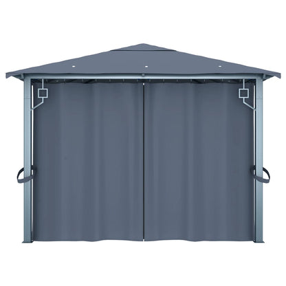 Pavillon Mit Vorhängen 400×300 Cm Aluminium
