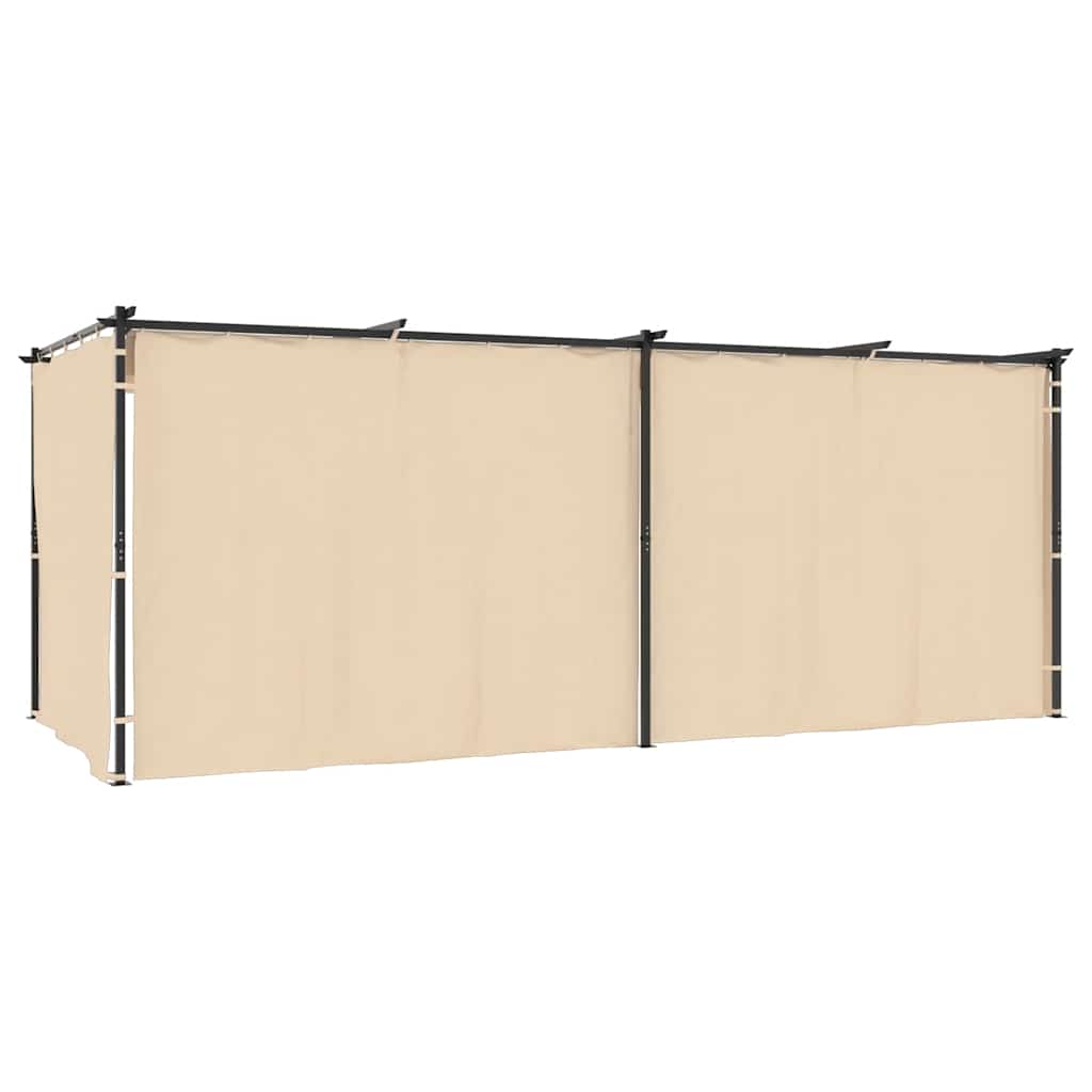 Pavillon Mit Vorhängen 3 X 6 M Stahl
