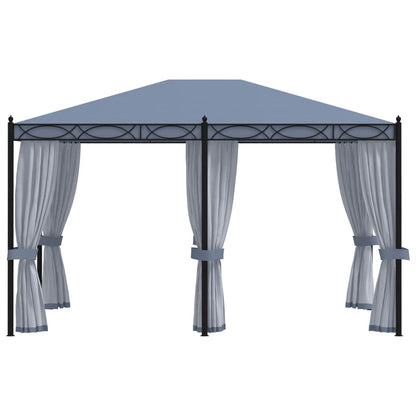 Pavillon Mit Mückennetze 3X4 M Anthrazit Stahl