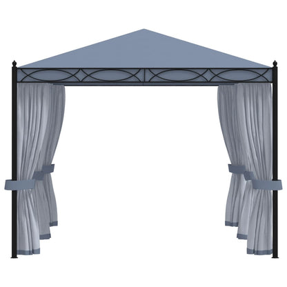 Pavillon Mit Mückennetze 3X4 M Anthrazit Stahl