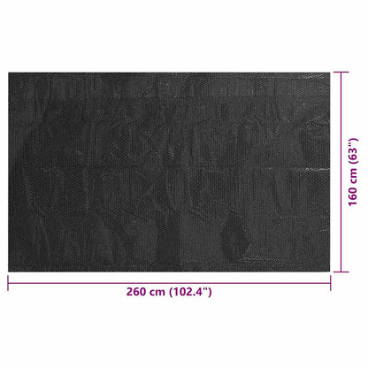 Poolabdeckung 260X160 Cm Pe Schwarz
