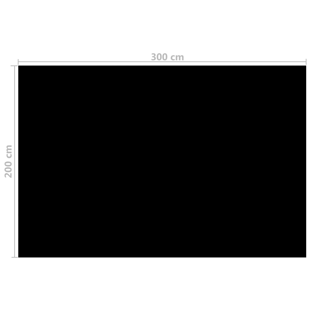 Poolabdeckung 300X200 Cm Pe Schwarz