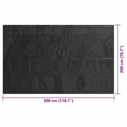 Poolabdeckung 300X200 Cm Pe Schwarz