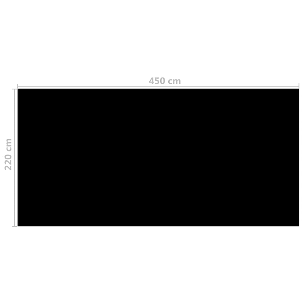 Poolabdeckung 450X220 Cm Pe Schwarz