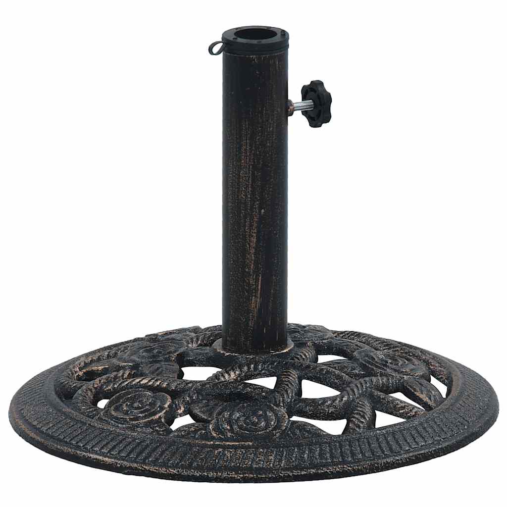 Sonnenschirmständer Schwarz Bronze 9 Kg 40 Cm Gusseisen