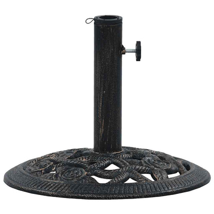 Sonnenschirmständer Schwarz Bronze 9 Kg 40 Cm Gusseisen